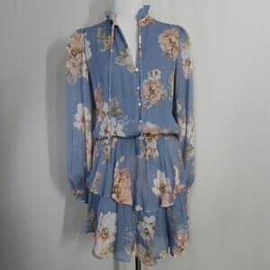 Yumi Kim New Blossom Blue Love Always Dress Long Sleeve Size X-Small